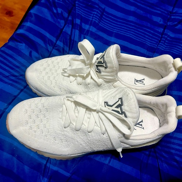 Louis Vuitton White Knit Fabric VNR Lace Up Sneakers Size 8 - Picture 7 of 7